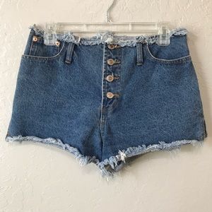 Vintage Steel Jean Shorts Button Fly Cutoffs